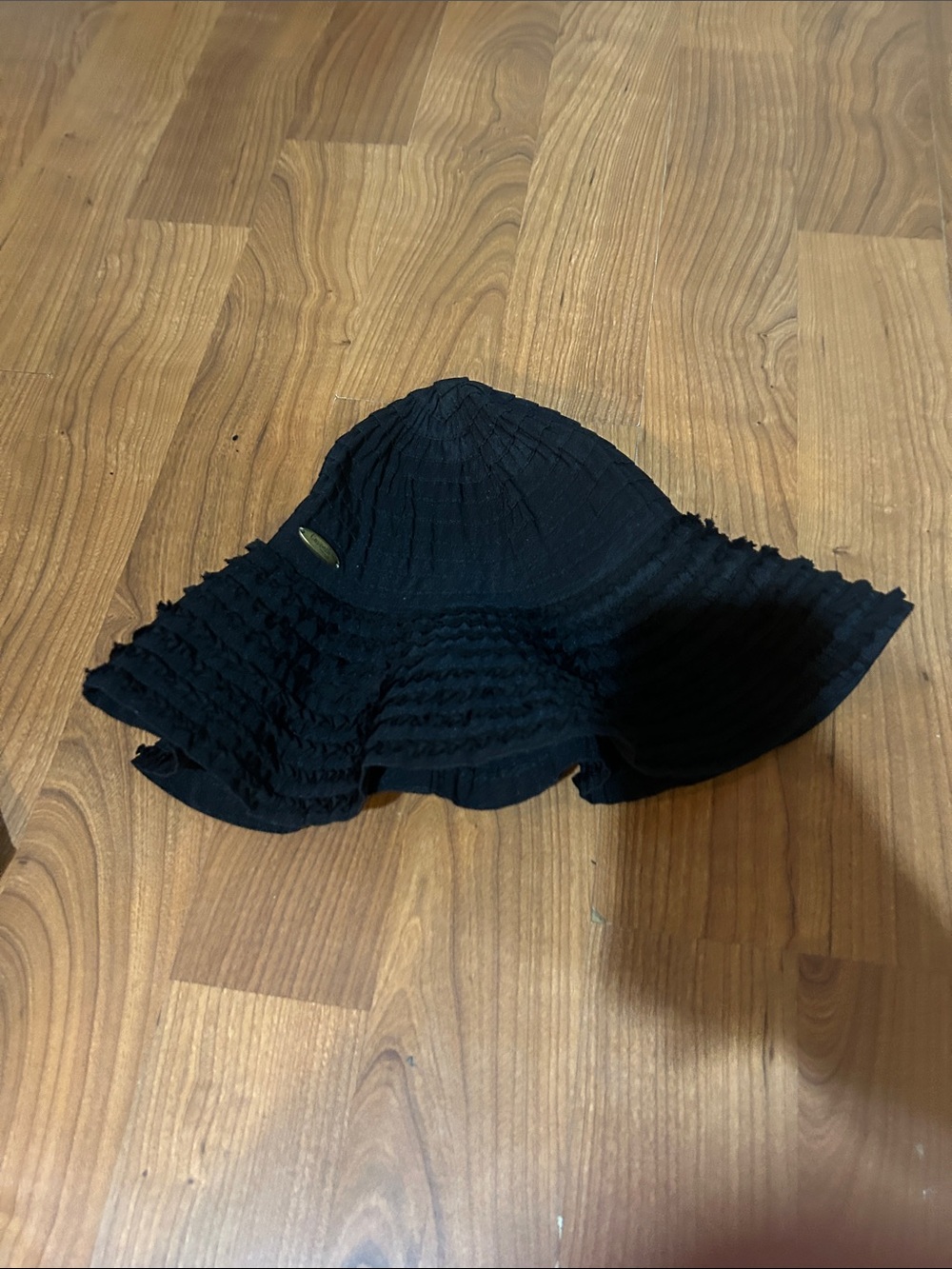 Black Sun Hat - Lightweight Floppy Swim Hat